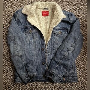 Guess Sherpa Lined Denim Jacket M